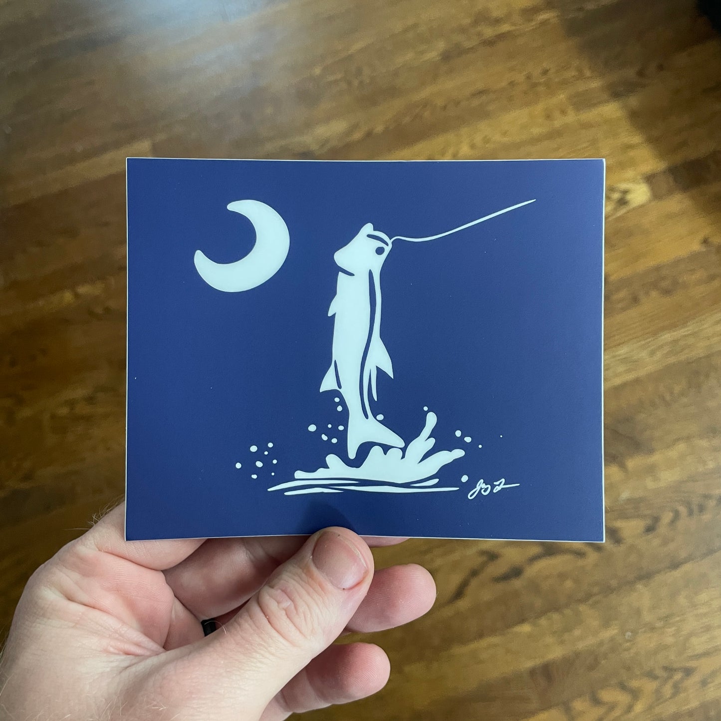 SC Tarpon and Crescent Moon Decal