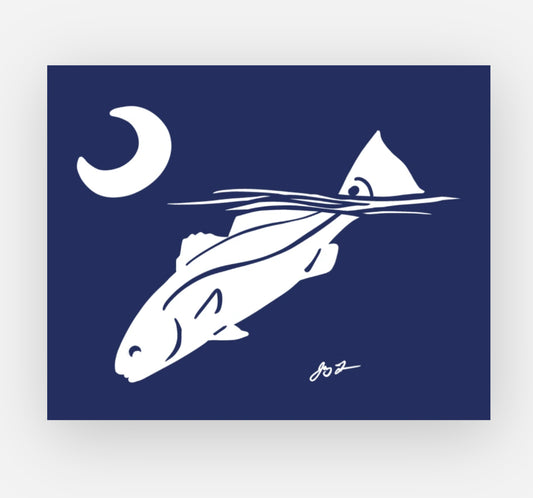 SC Redfish and Crescent Moon Decal