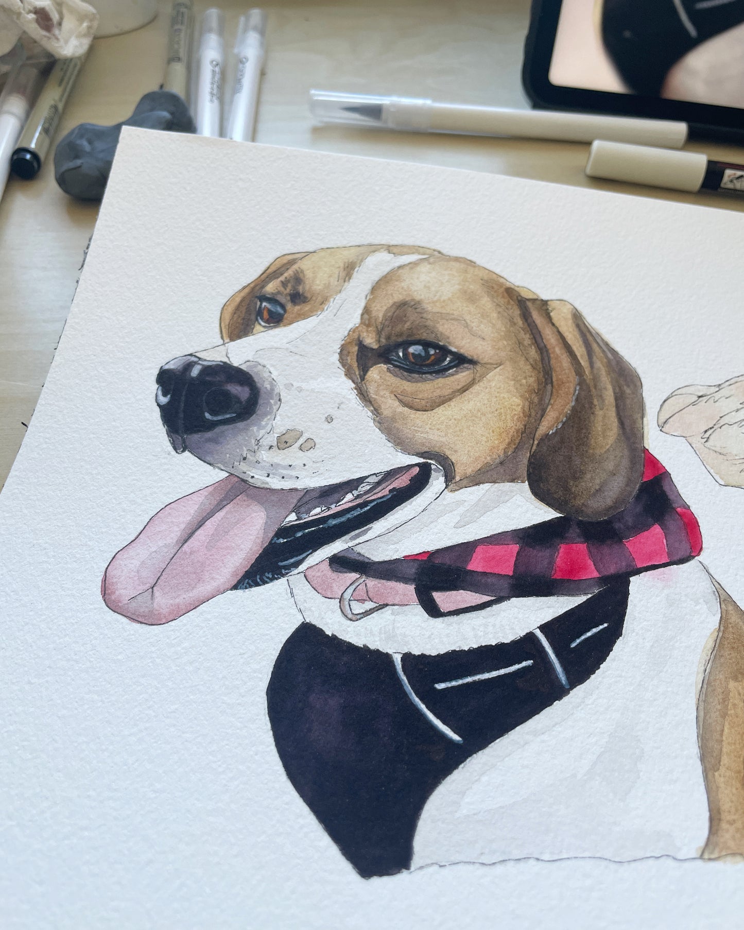 Custom Original Dog Portrait 50% Deposit (Read Description!)