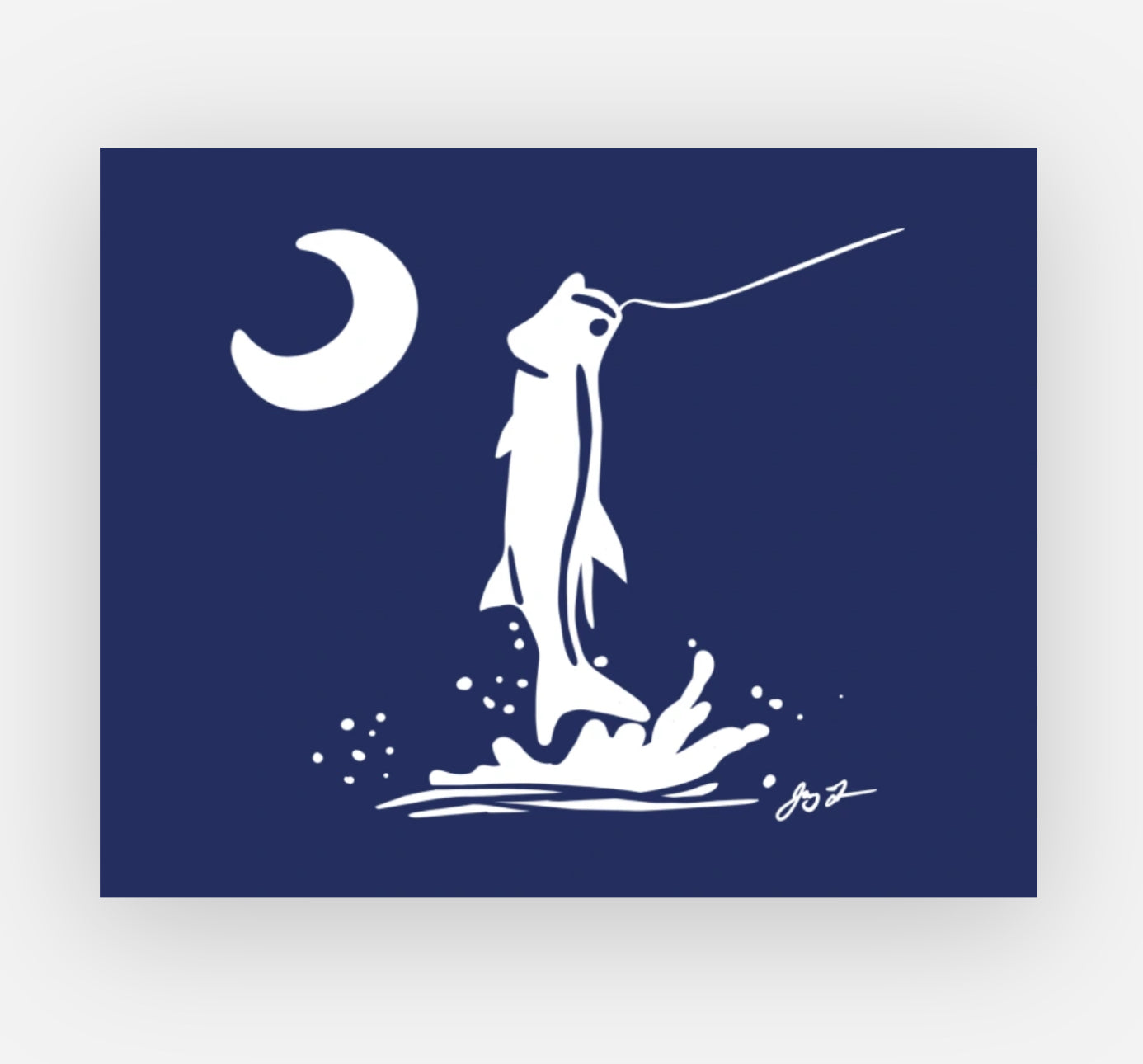 SC Tarpon and Crescent Moon Decal