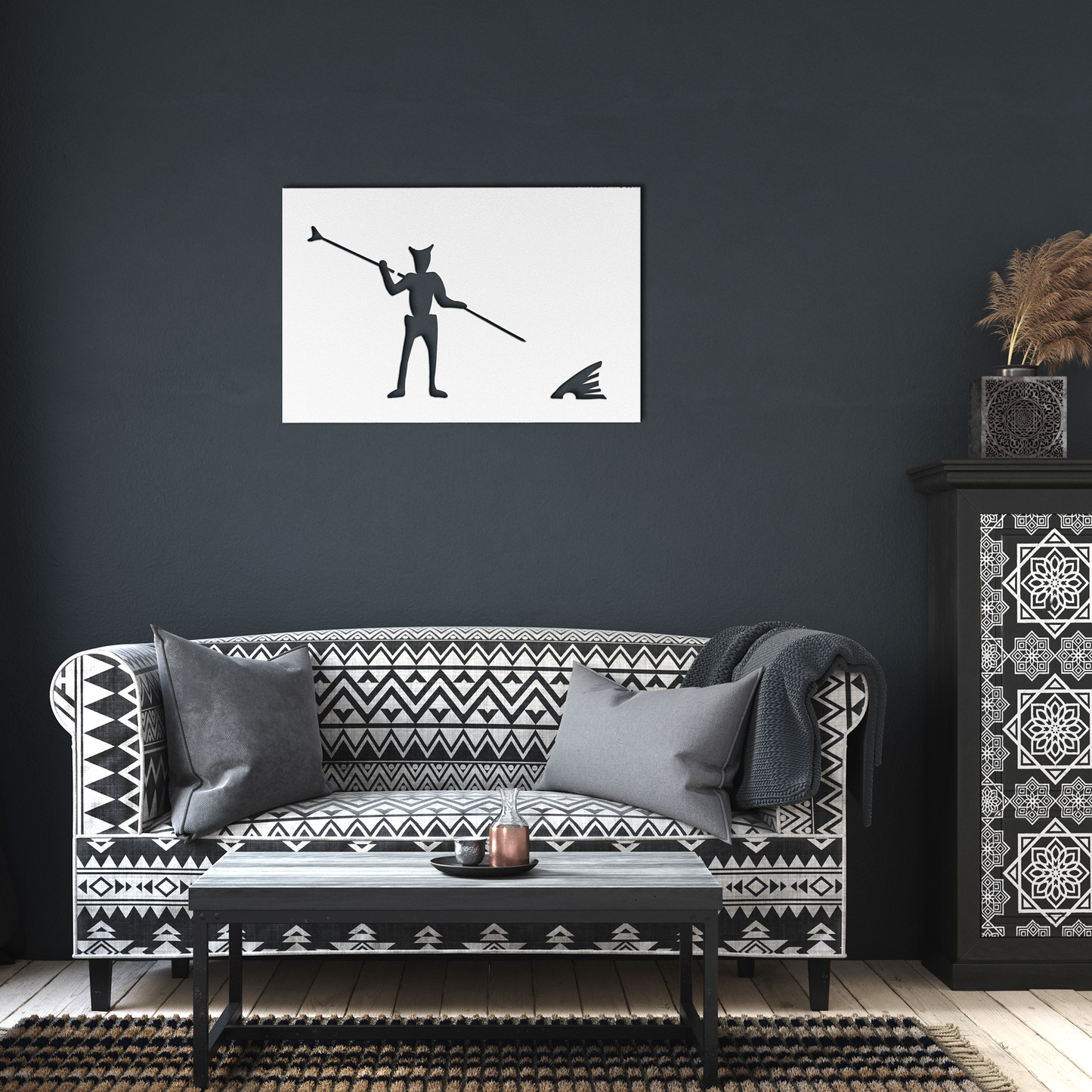 Black_Beard_Redfish_Metal_Art_White_Dark_Living_Room_Mockup.png