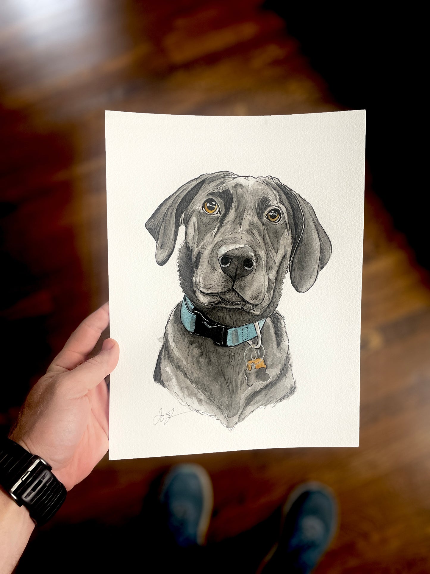 Custom Original Dog Portrait 50% Deposit (Read Description!)