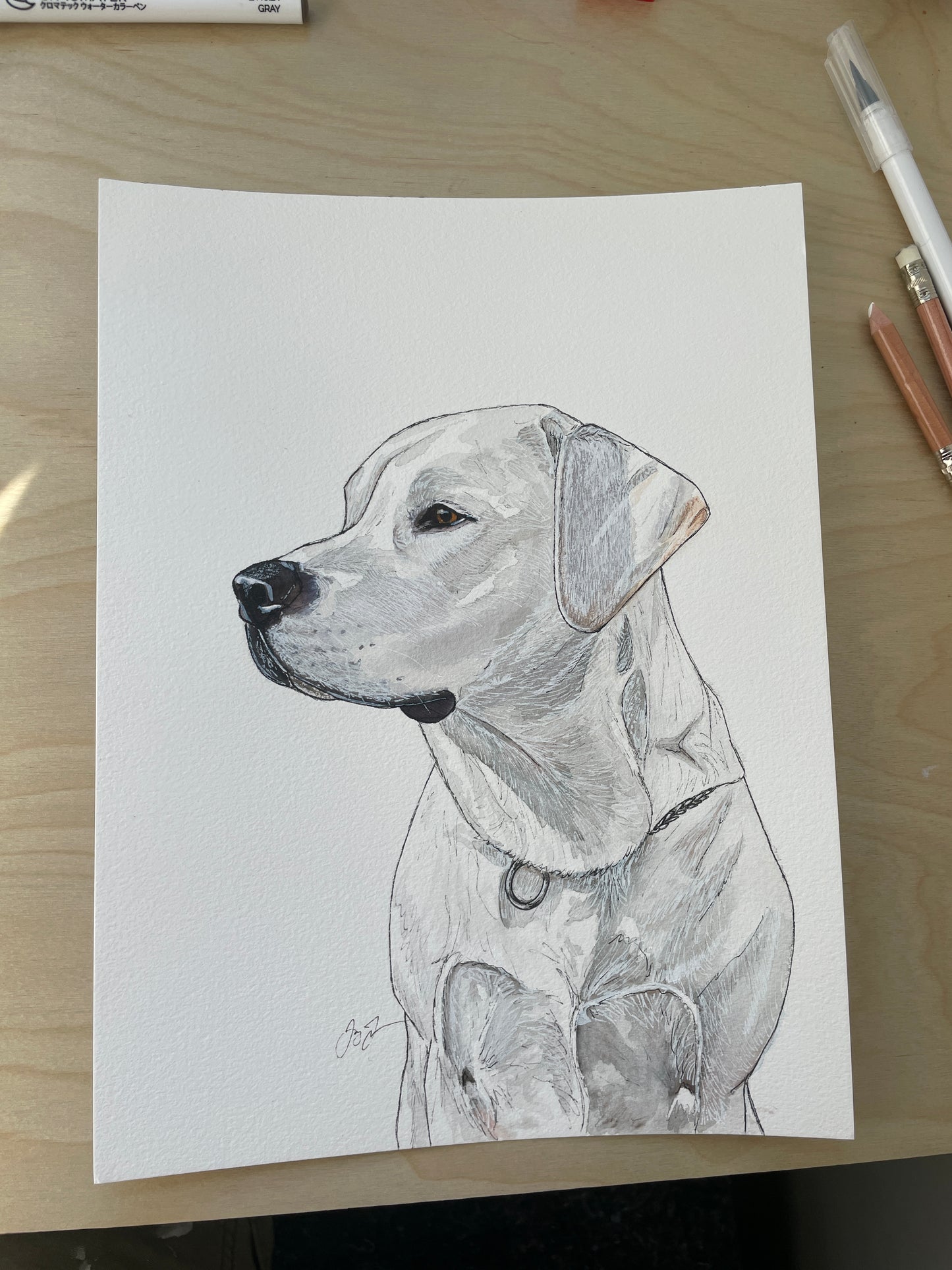 Custom Original Dog Portrait 50% Deposit (Read Description!)