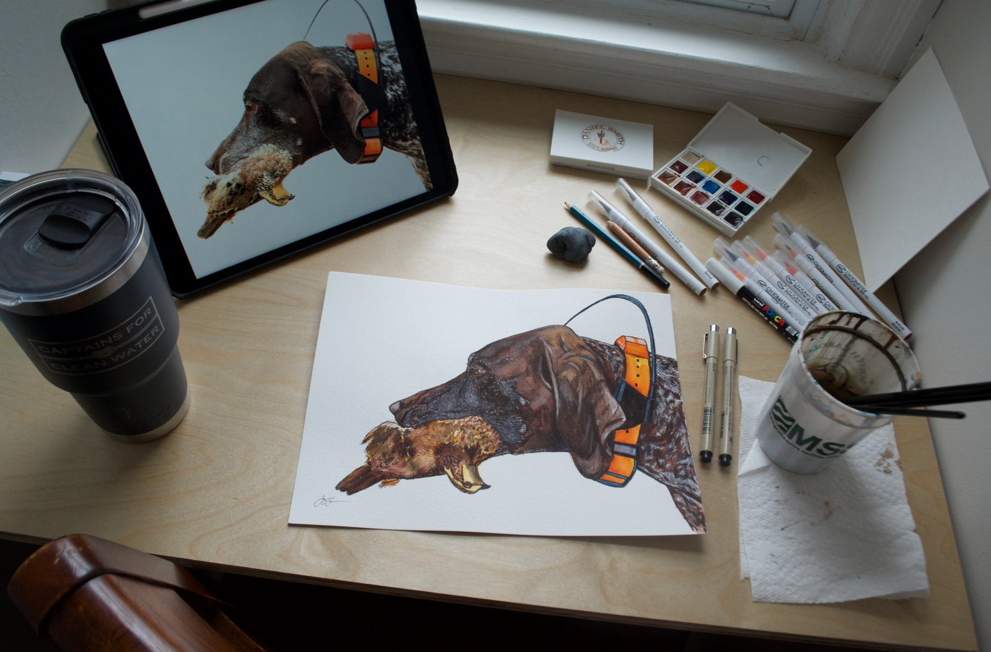 Custom Original Dog Portrait 50% Deposit (Read Description!)