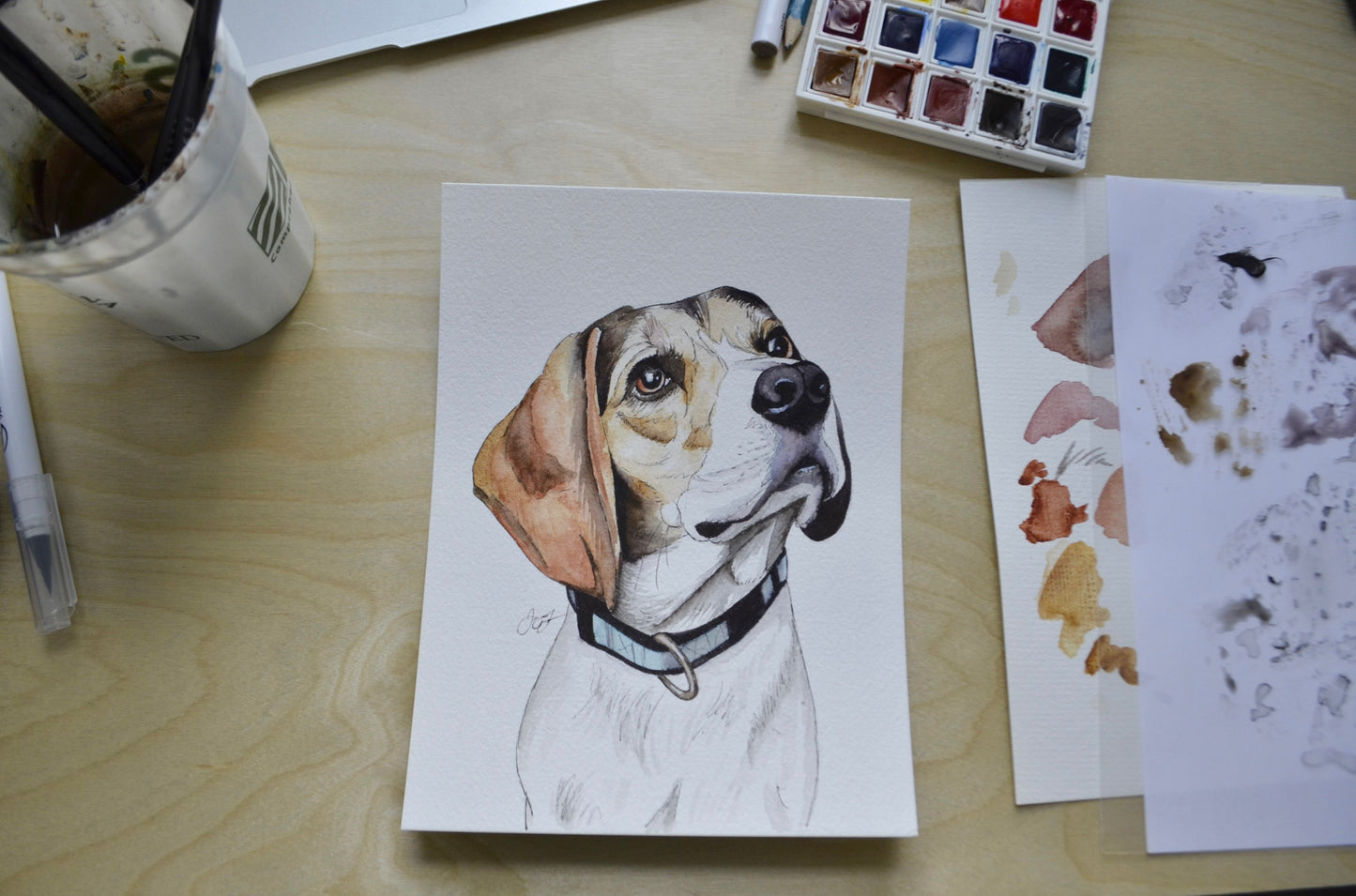 Custom Original Dog Portrait 50% Deposit (Read Description!)