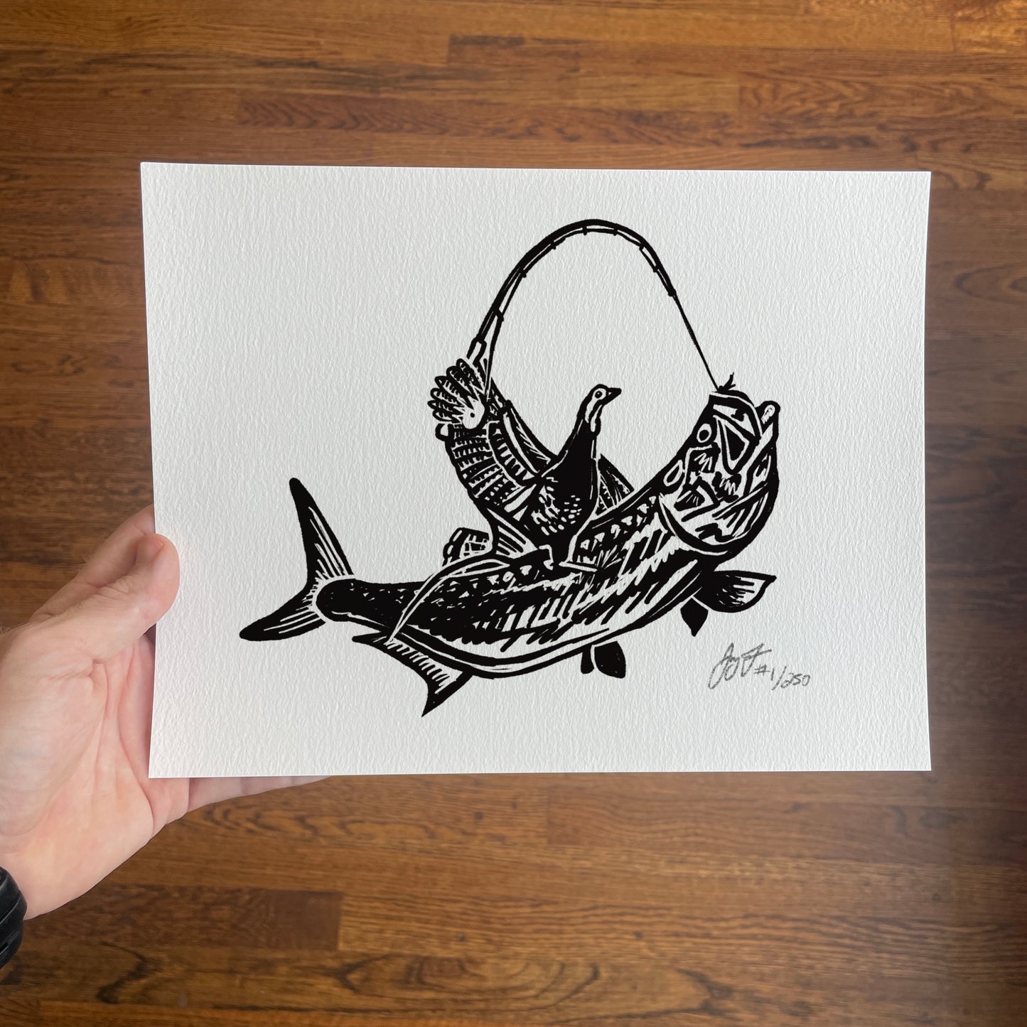 Turkey Riding Tarpon Print Limited Edition