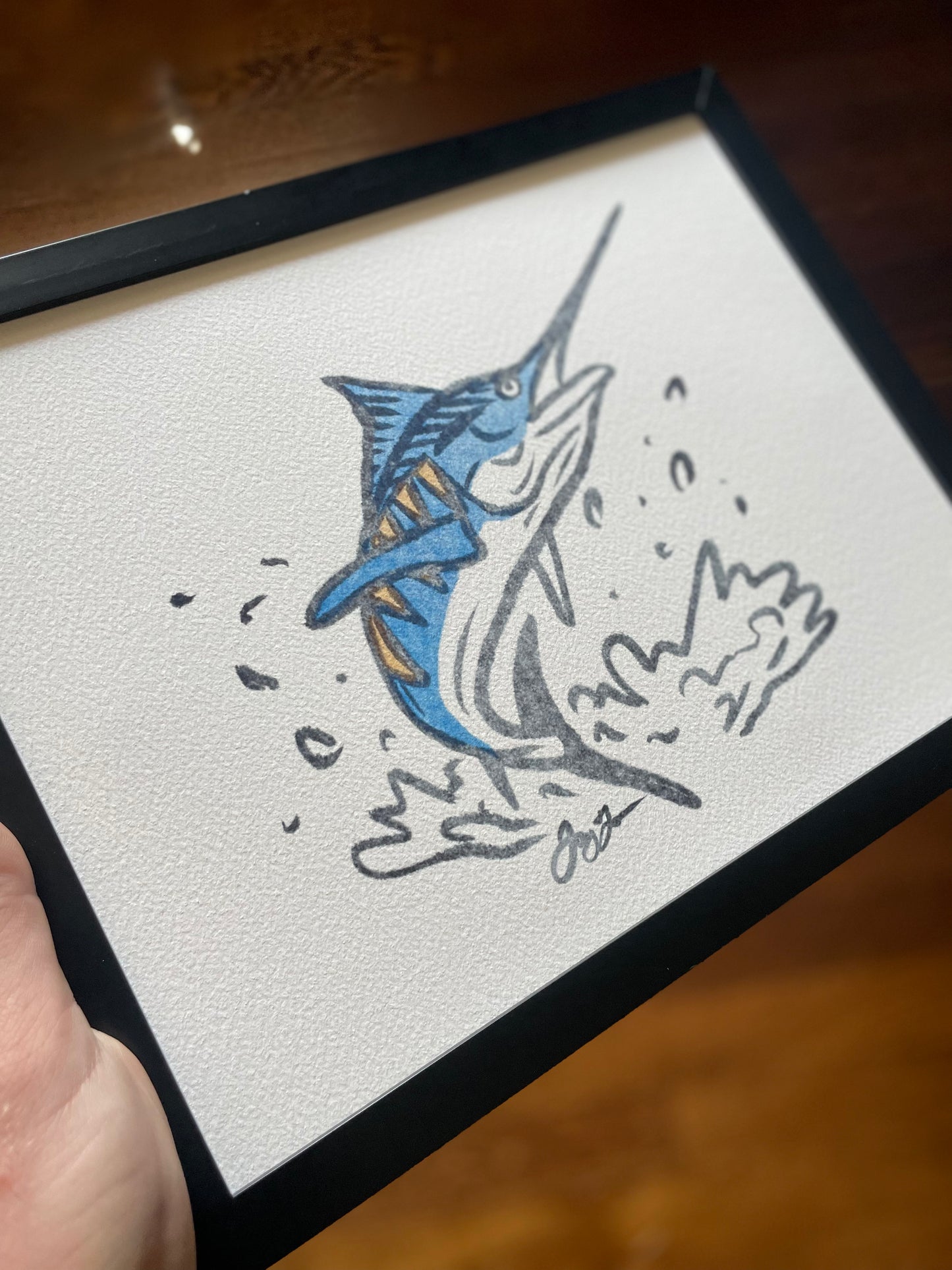 Open Edition: Vintage Blue Marlin Print (Frame not included)