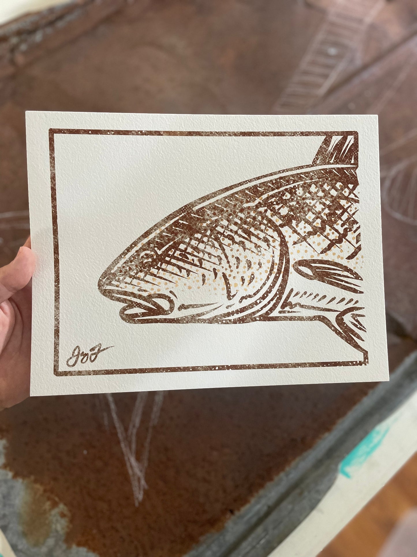 Open Edition: Redfish Head Print (Frame not included)