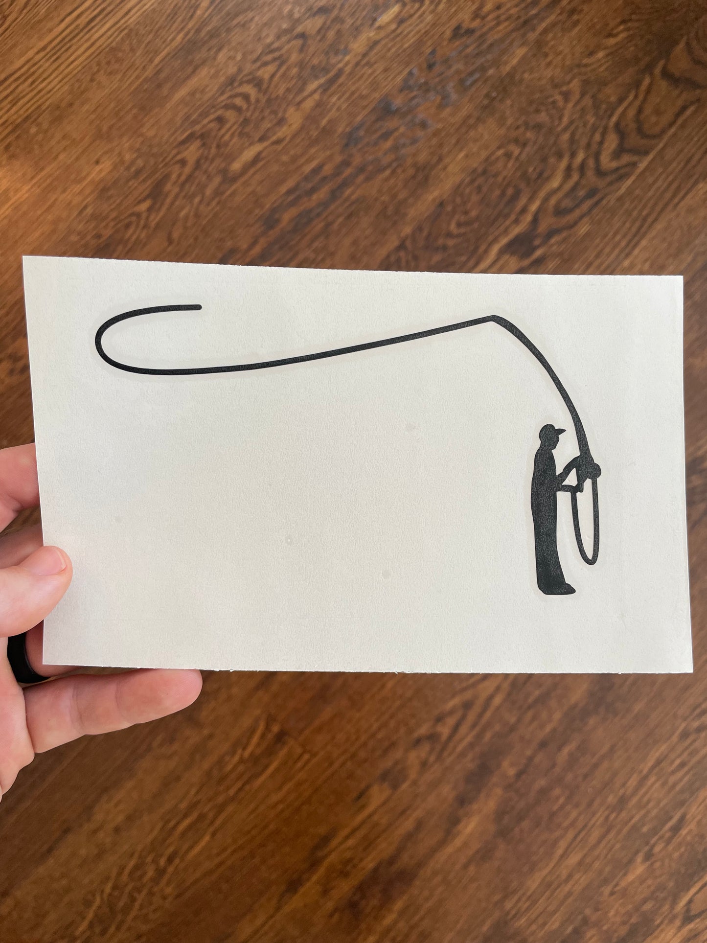 Fly Fishing Guy Vinyl Cutout Decal