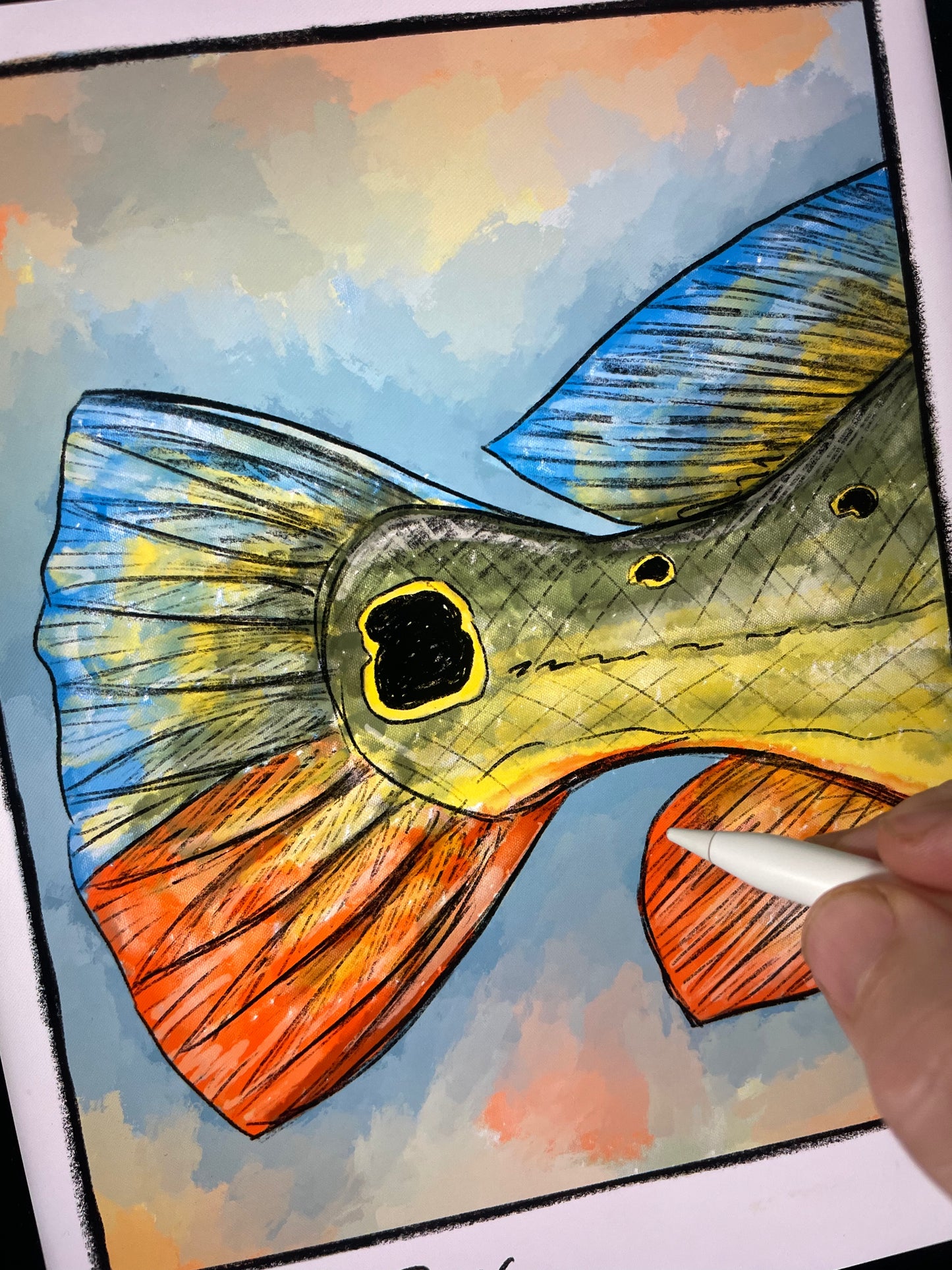 Peacock Bass Closeup Print Ed. of 100 (Frame not included)