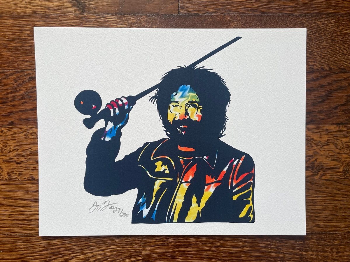 Trippy Jerry Fly Fishing Print - Jaybo Art